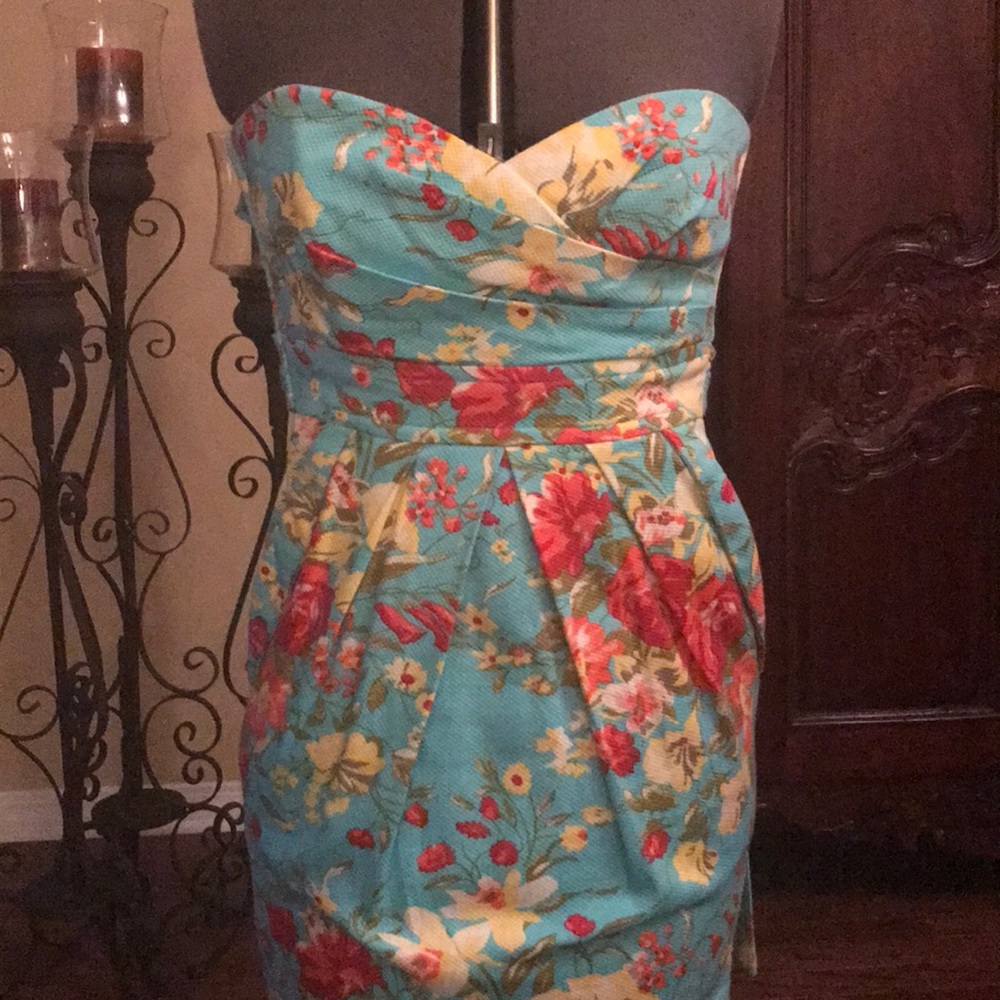 Strapless Floral Sundress